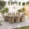 Nova Garden Furniture Thalia Willow Rattan 8 Seat Oval Dining Set