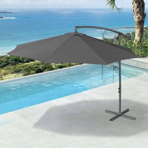 Nova Garden Furniture Barbados Grey 3m Round Cantilever Parasol  