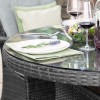 Nova Garden Furniture Amelia Grey Weave 6 Seat Oval Dining Set   