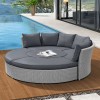 Nova Garden Furniture Windsor White Wash Rattan Sofa Daybed with Rising Dining Table 
