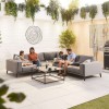 Nova Outdoor Fabric Infinity Aluminium Flanelle Corner Sofa Set with Coffee Table  