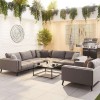Nova Outdoor Fabric Infinity Aluminium Flanelle Corner Sofa Set with Coffee Table & Lounge Chair  