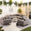 Nova Outdoor Fabric Infinity Aluminium Flanelle Corner Sofa Set with Lounge Chairs  