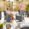 Nova Garden Furniture Olivia Grey Weave 6 Seat Rectangular Dining Set with Fire Pit  