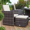 Nova Garden Furniture Celia Brown Weave 6 Seat Rectangular Cube Set  