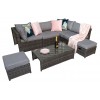 Signature Weave Garden Chelsea Grey Modular Sofa Dining Set with Storage