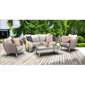 Signature Weave Garden Furniture Danielle 3 Seater Sofa Set
