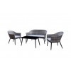Signature Weave Garden Furniture Della Grey 4 Seater Sofa Set With Coffee Table