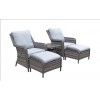 Signature Weave Garden Furniture Mia Grey High Back Armchair Lounge Set