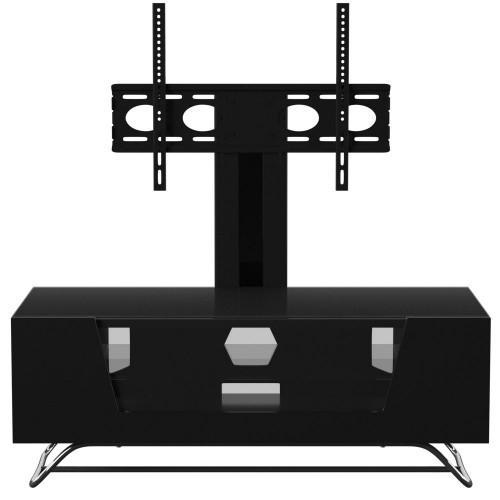 Alphason Furniture Chromium Black TV Cabinet with Bracket