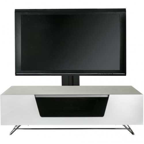 Alphason Furniture Chromium White TV Cabinet with Bracket 