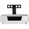 Alphason Furniture Chromium White TV Cabinet with Bracket 