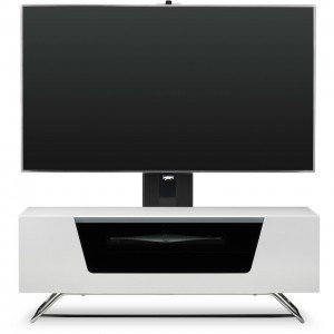 Alphason Furniture Chromium White Glass Top TV Cabinet