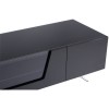 Alphason Furniture Chromium Cab Black Glass Top TV Cabinet