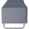 Alphason Furniture Chromium Cab Grey Glass Top TV Cabinet