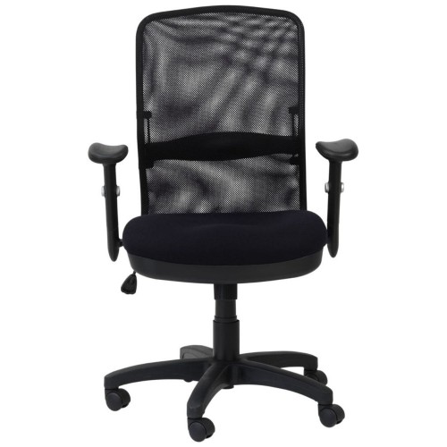 Alphason Office Furniture Dakota Black Mesh Fabric Managers Office Chair