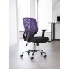 Alphason Office Furniture Atlanta Black and Purple Mesh Fabric Operator Chair