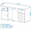Alphason Office Furniture Dallas Beech Effect Computer Desk