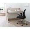 Alphason Office Furniture Aspen Light Oak and White Trestle Desk