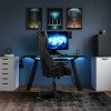 Alphason Office Furniture Oblivion Black and Red Gaming Desk