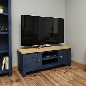 Wittenham Blue Painted Furniture Large TV Unit