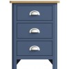 Wittenham Blue Painted Furniture 3 Drawer Bedside Cabinet