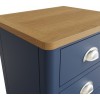 Wittenham Blue Painted Furniture 3 Drawer Bedside Cabinet