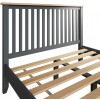 Galaxy Grey Painted Furniture Oak 4'6 Double Bed Frame