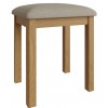 Buxton Rustic Oak Furniture Dressing Table Stool