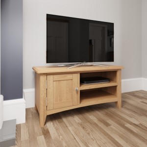 Exeter Light Oak Furniture Small TV Unit