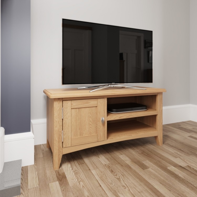 Exeter Light Oak Furniture Small Tv, Light Oak Tv Cabinet Uk