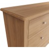 Exeter Light Oak Furniture 6 Drawer Wide Chest