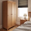 Exeter Light Oak Furniture 2 Door Full Hanging Wardrobe