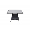 Signature Weave Garden Emily Grey 4 Seat Square Dining Table