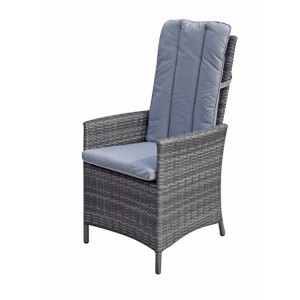 Signature Weave Garden Furniture Emily Grey Reclining Dining Chair Pair