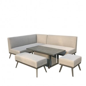 Signature Weave Garden Furniture Kimmie Corner Sofa With Gas Lift Table