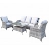 Signature Weave Garden Furniture Sarah Grey 5 Seater Sofa Set with Coffee Table