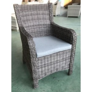 Signature Weave Garden Furniture Alexandra High Back Armchair in Fine Grey