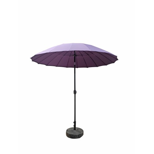 Signature Weave Garden Furniture 2.7m Shanghai Parasol with Purple Canopy