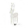 Rattan Christmas 100cm White Reindeer Figure with 120 LEDs