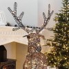 Nova Garden TWW Rattan Christmas 180cm Brown Reindeer Figure with 240 LEDs