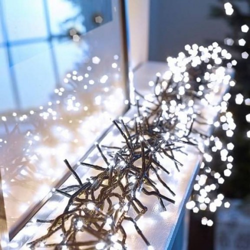 960 Cool White LED Cluster Christmas Lights