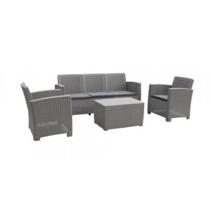RoyalCraft Garden Furniture Grey 4 piece Conversation Set