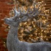 Nova Garden TWW Resin Grey Hand-Painted 76cm Proud Standing Christmas Reindeer