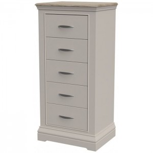 Cobble Grey Painted Furniture 5 Drawer Wellington