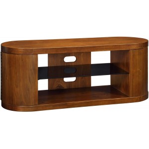 Jual Florence Furniture Walnut TV Cabinet with Black Glass