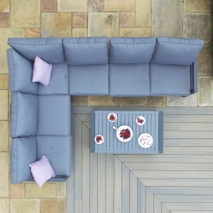 Maze Lounge Outdoor Fabric New York Corner Sofa Set  