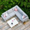 Maze Lounge Outdoor Fabric Ethos Lead Chine Corner Group 