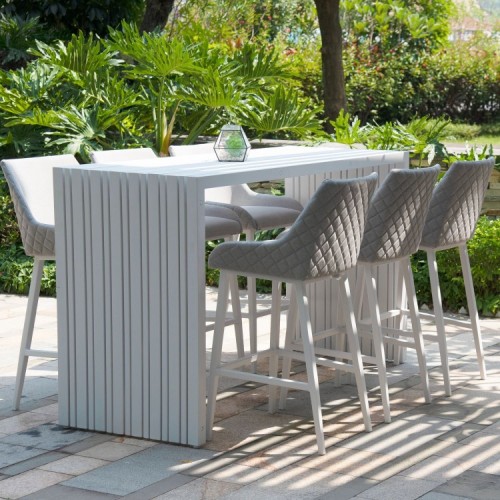 Maze Lounge Outdoor Fabric Regal Lead Chine 6 Seat Rectangular Dining Set 
