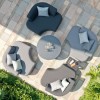 Maze Lounge Outdoor Fabric Snug Lifestle Suite with Rising Table in Charcoal